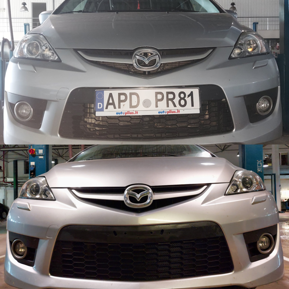 Сітка в бампер Mazda 5 або перші зміни! 1