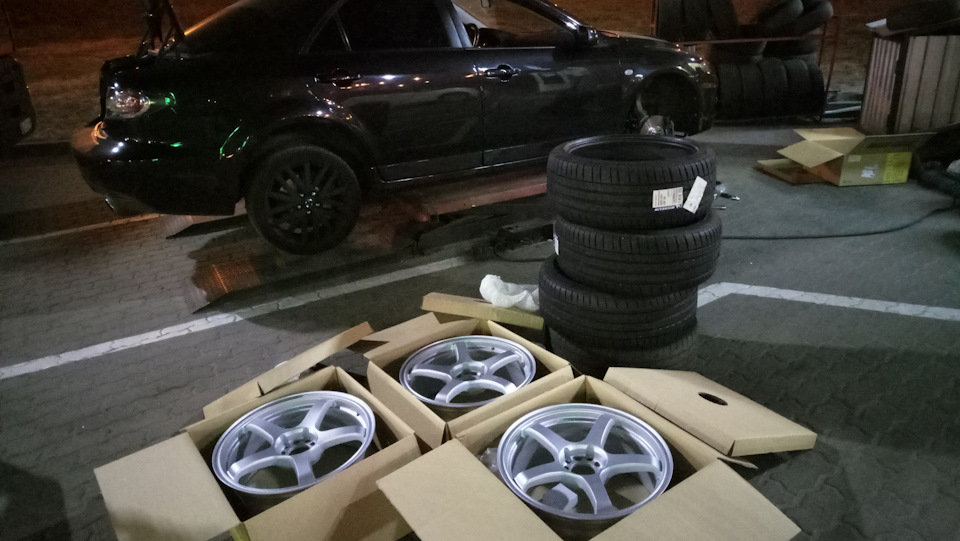 Встановлені диски Kosei K3 R18 5x114.3 7.5J 35ET 3