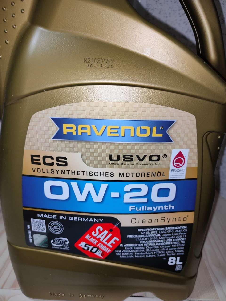Заміна мастила. Ravenol ECS 0W-20.