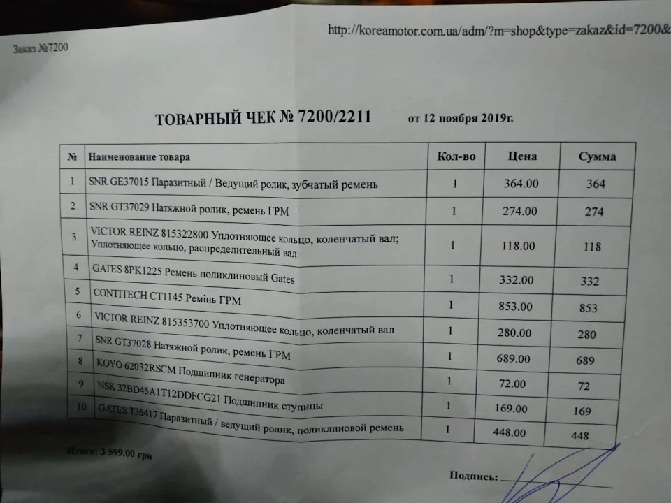 Заміна ременя ГРМ