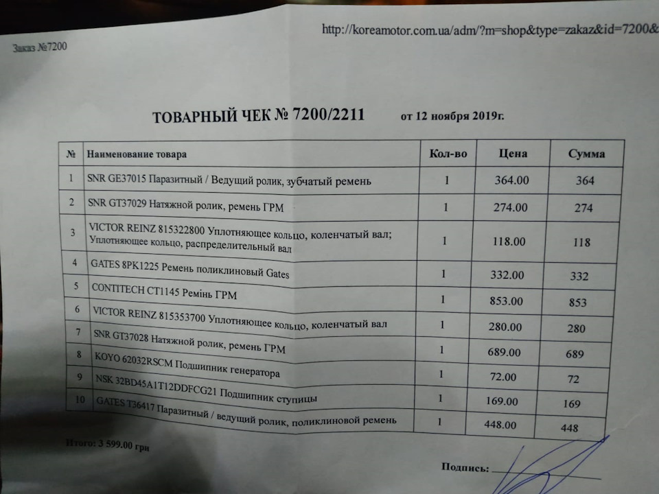 Заміна ременя ГРМ 1