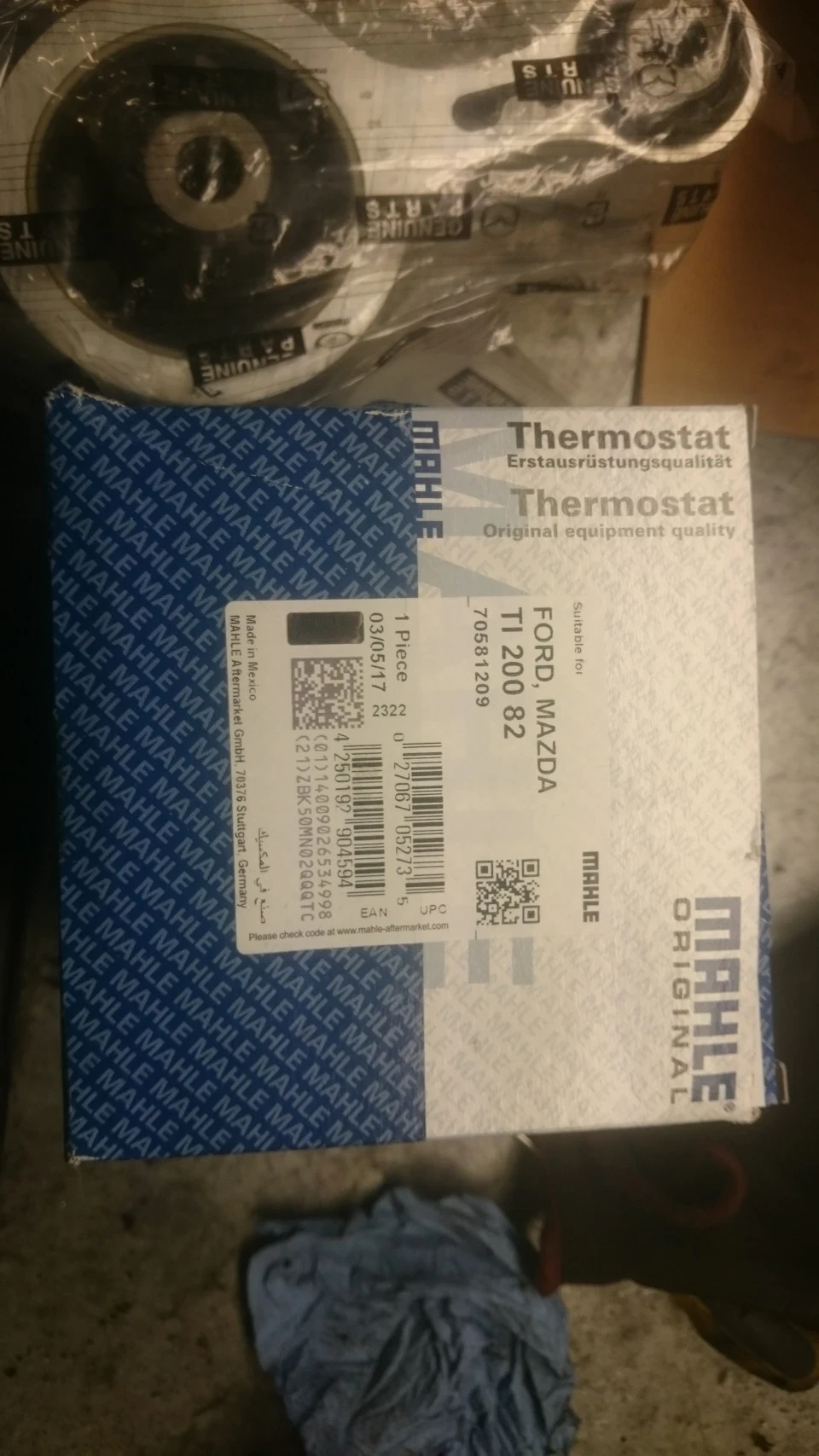 Заміна термостата на 6GH+антифриз+задня подушка двигуна.