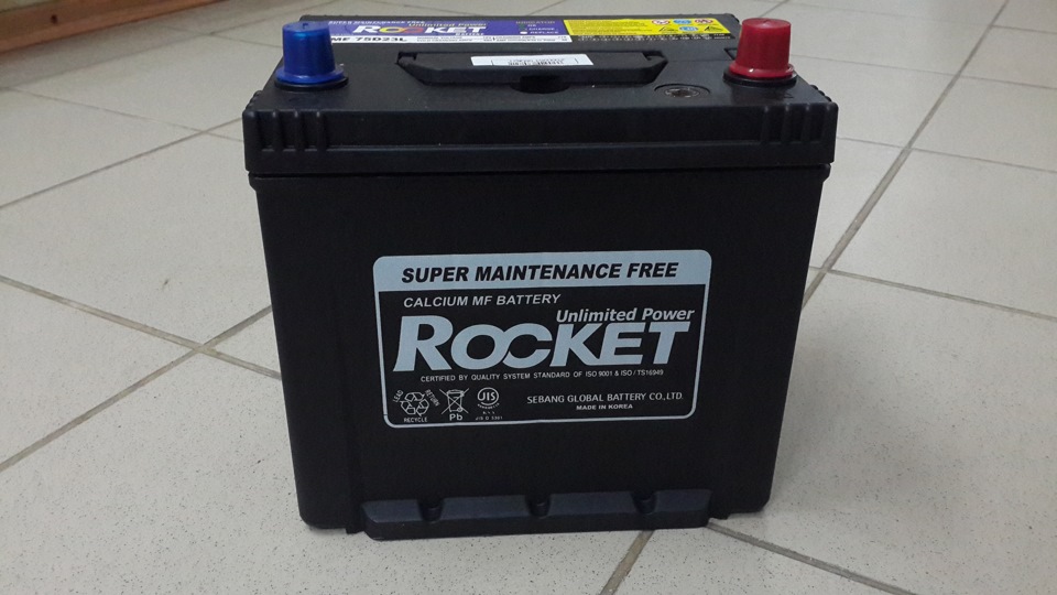 Новий акумулятор для ма6ки Rocket 75D23L 4
