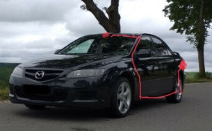 Установка парктроніка Mazda 6 gg 5
