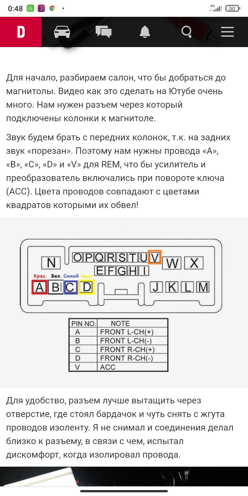Саб подключил, пока без преобразователя RCA 1