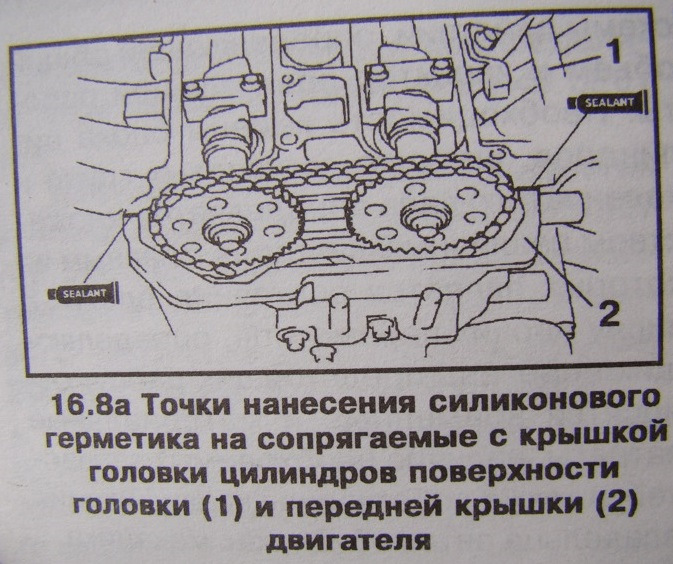 Заміна прокладки кришки клапанів 4