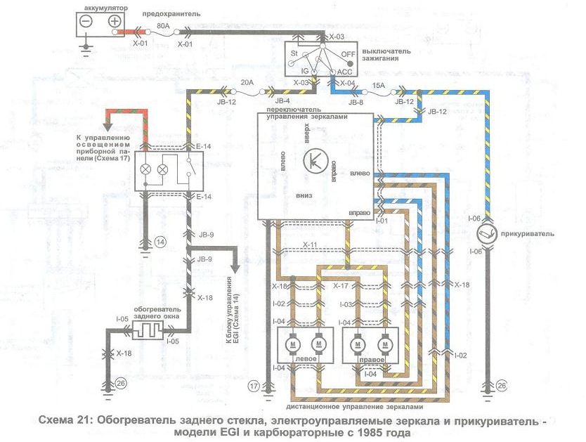 схема електро обладнання мазда 626 GC карб 5