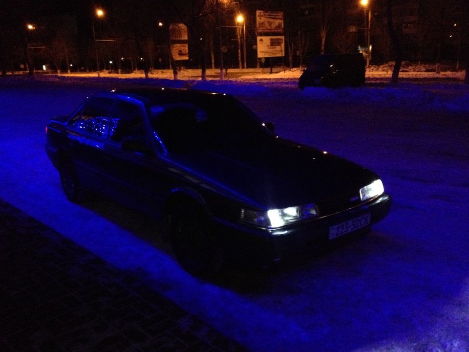 полірування задніх фар ... Mazda 626 gd 4