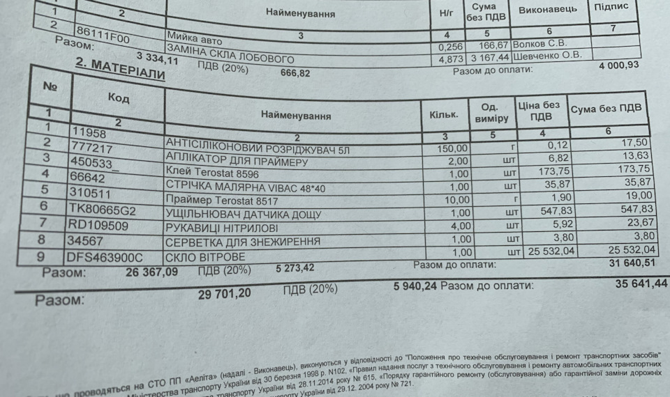 Заміна лобового скла частина 2 3