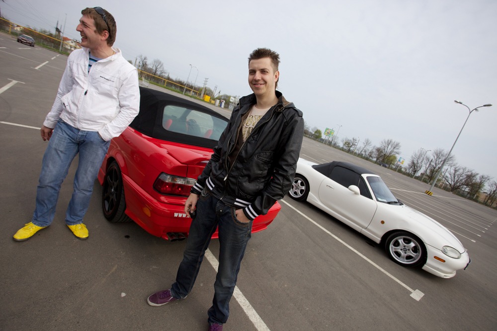 April 2010. My Mx-5 & BMW 325 convertible 1