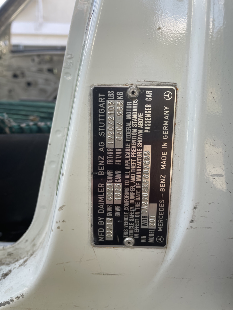 Покупка W201(190e) 5