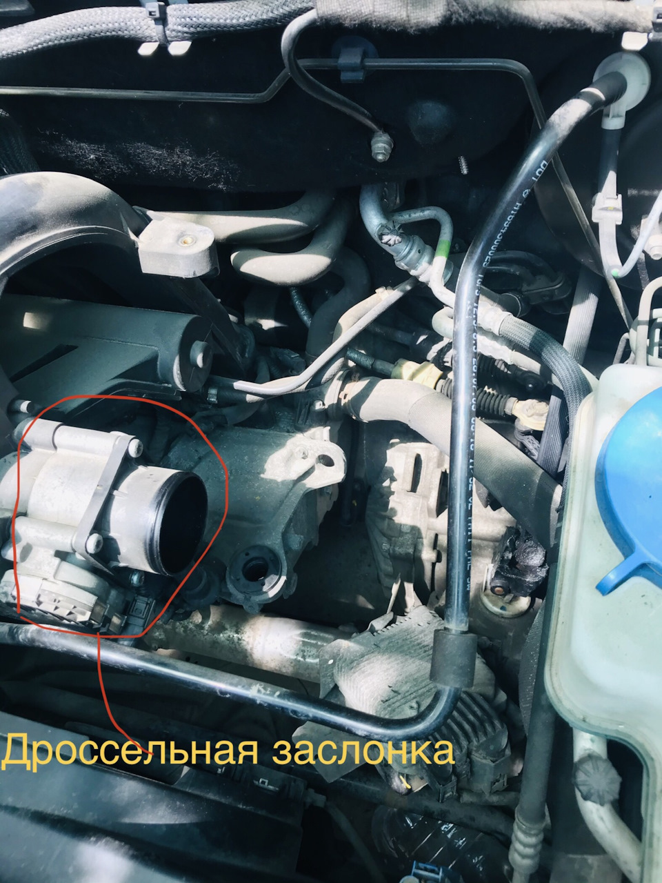 Mercedes b class w245 Заміна термостата, Очищення дросельної заслінки 5