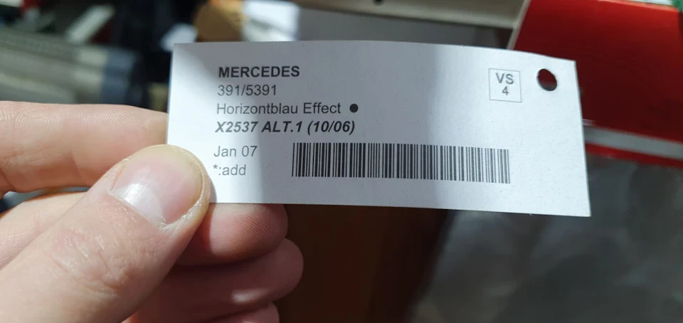 Підбір фарби для w245