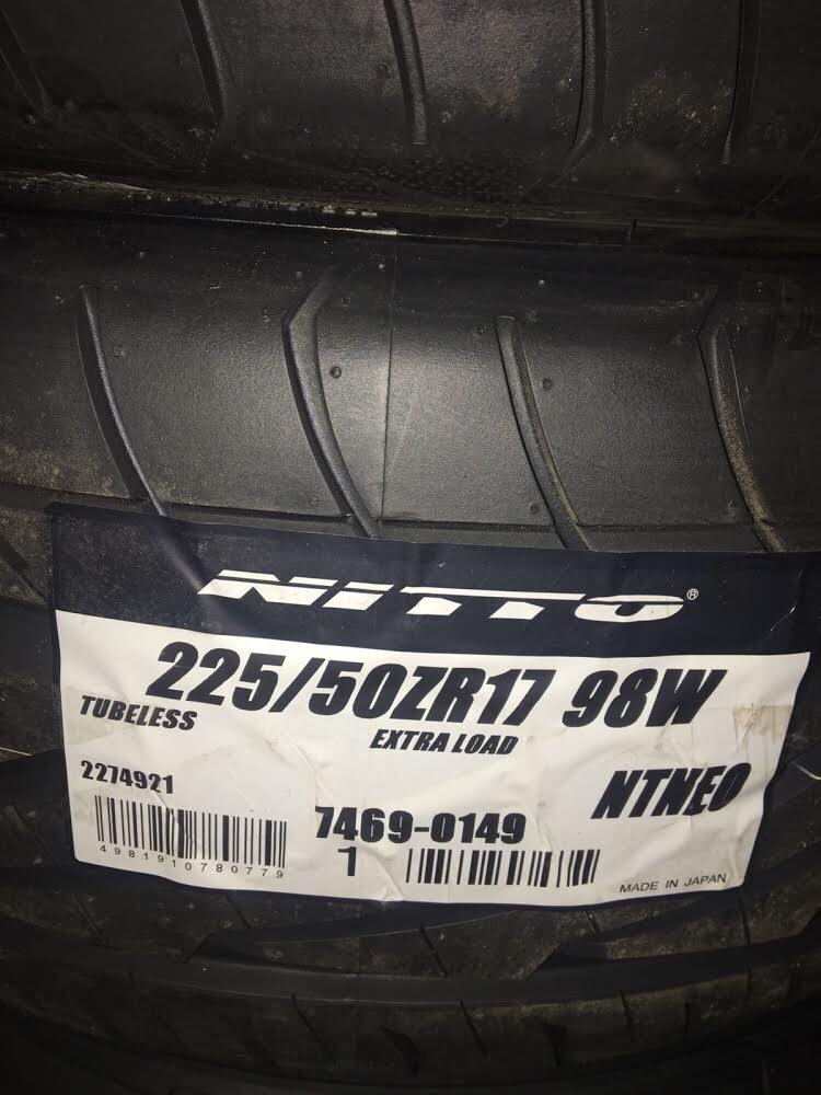 Нові шини Nitto 225/50/17 2