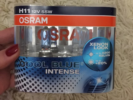 Заміна лампочок: в війках та в протитуманках. OSRAM COOL BLUE INTENSE 3