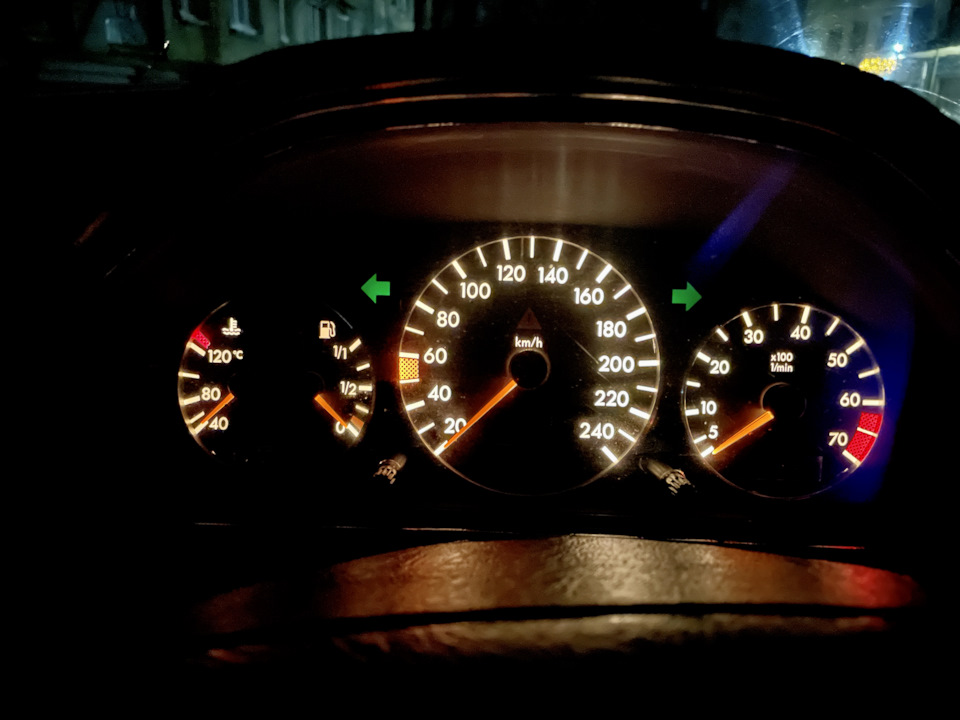 Пересвіт + шкали панелі приладів Mercedes w202 w210 1