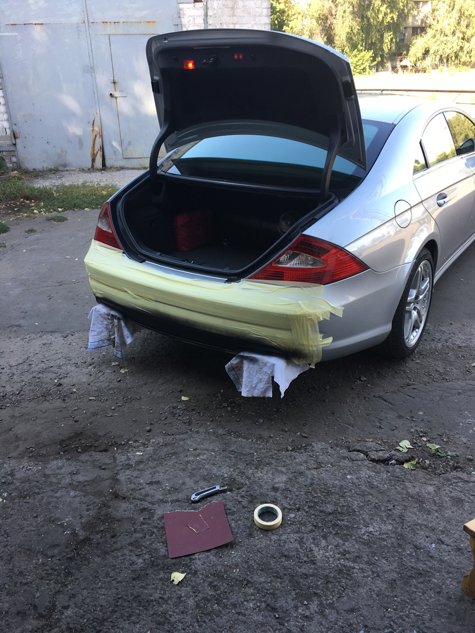 CLS500 w219 дифузор на задньому бампері 5