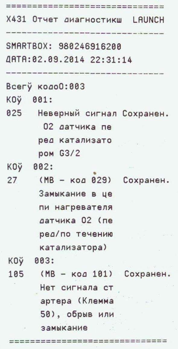 Діагностування за допомогою LAUNCH X-431 5