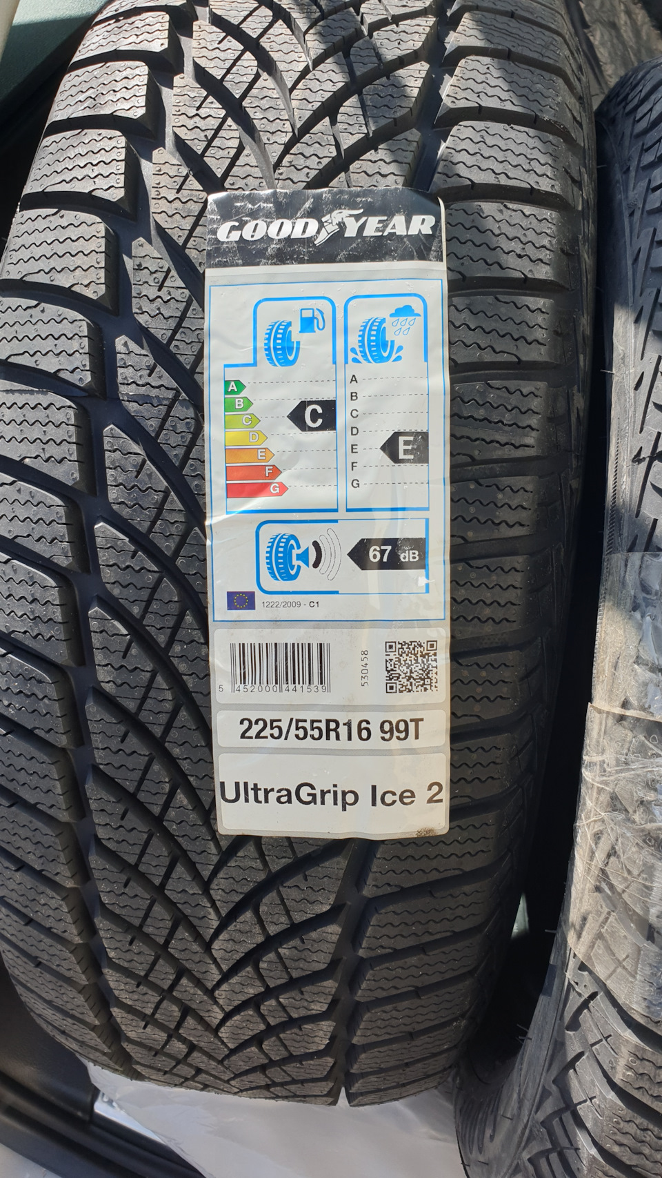 Нові зимові тапки Goodyear UltraGrip Ice 2 225/55 R16 99T XL на мій w211 2