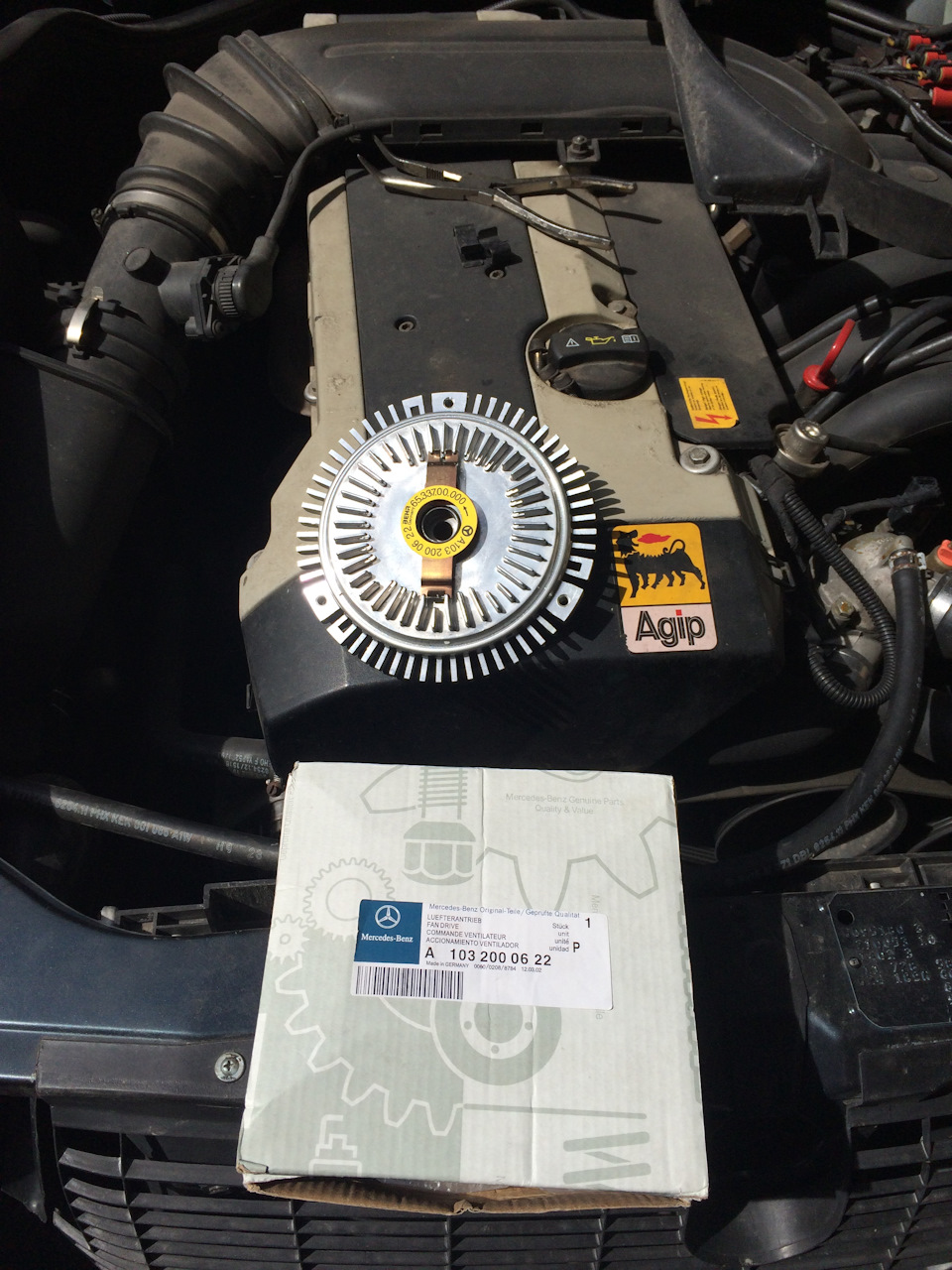 Mercedes w210 Поміняв в'язкомуфту вентилятора 2
