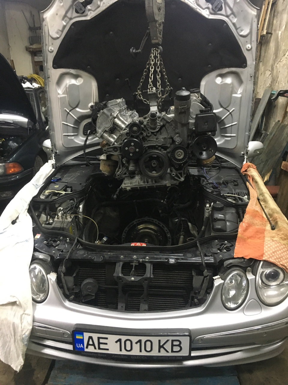 Mercedes W211 Встановлення та запуск М112 3.2 2