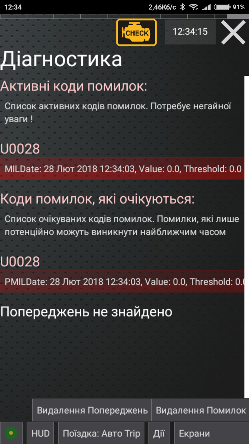 список ошибок PMS 4