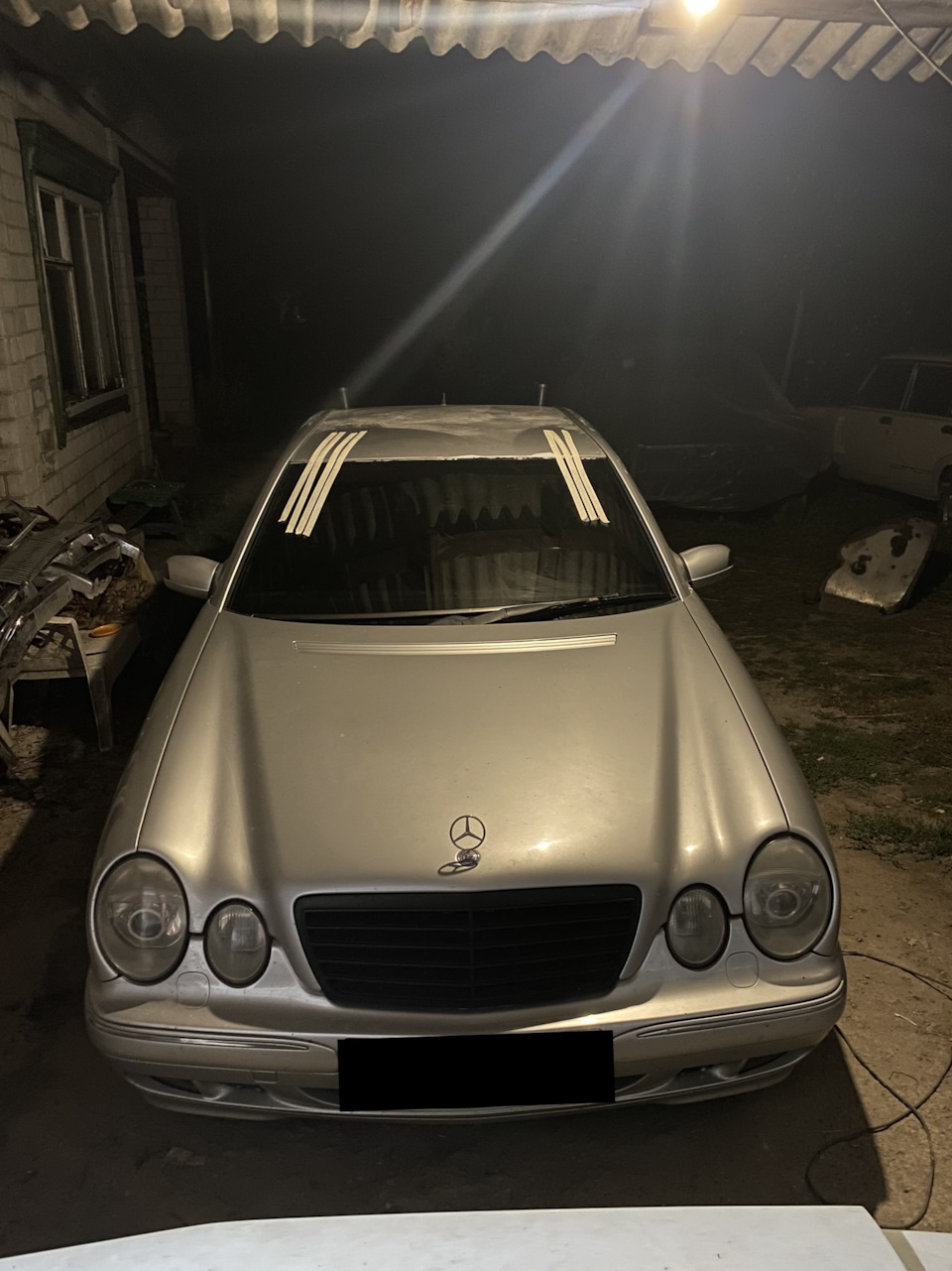 Заміна лобового на w210 2