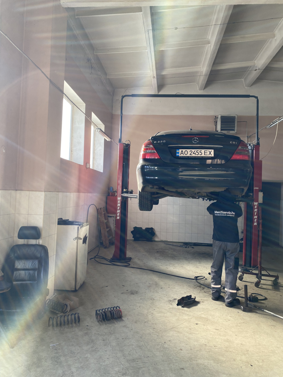 Заміна пружин w211, головний біль! 2