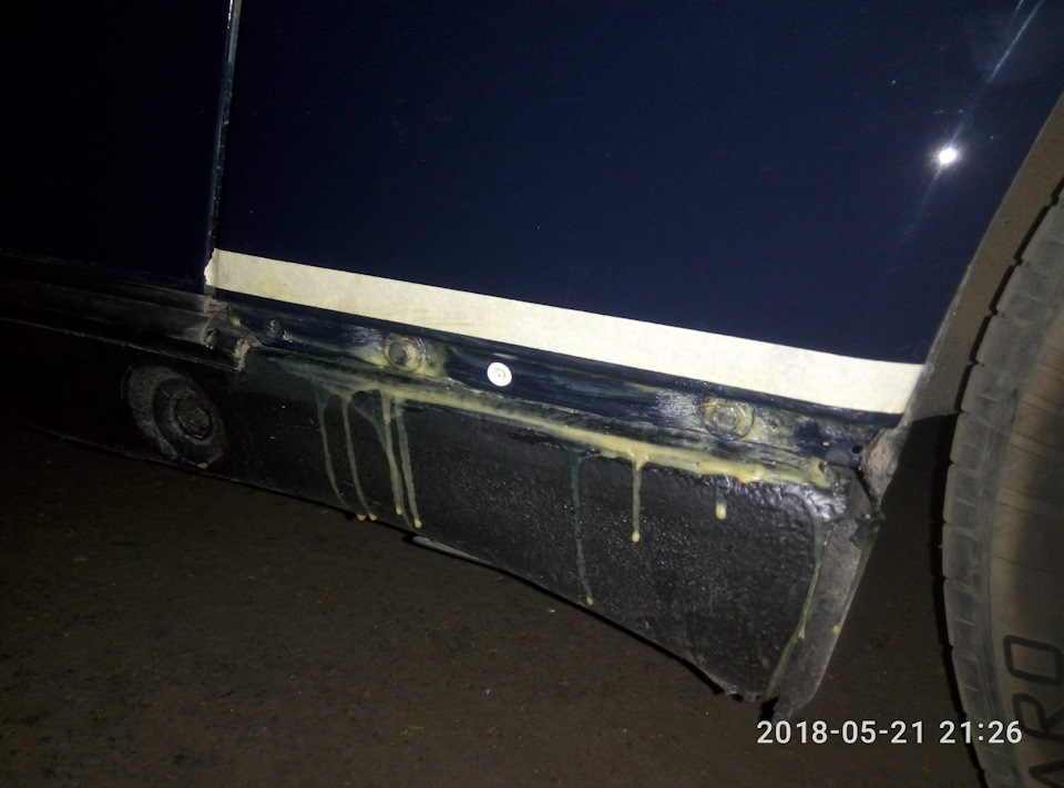 Боротьба з корозією низу дверей W210 3
