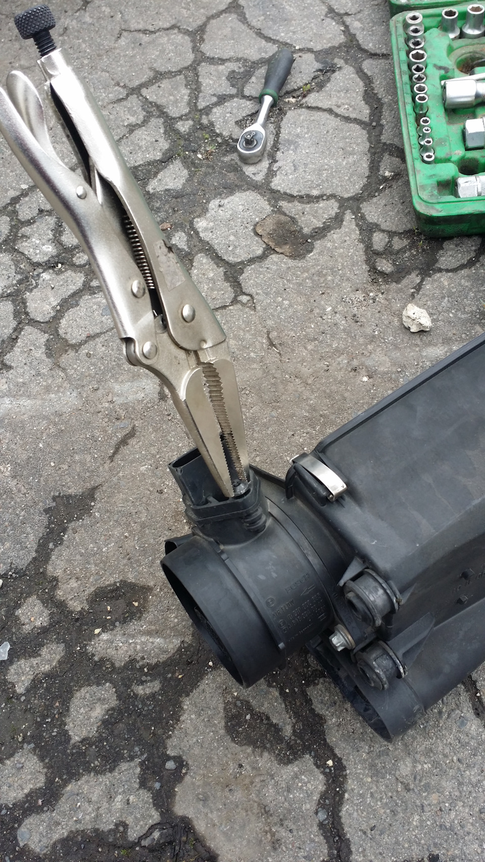 Почистив EGR, ДМРВ. 5