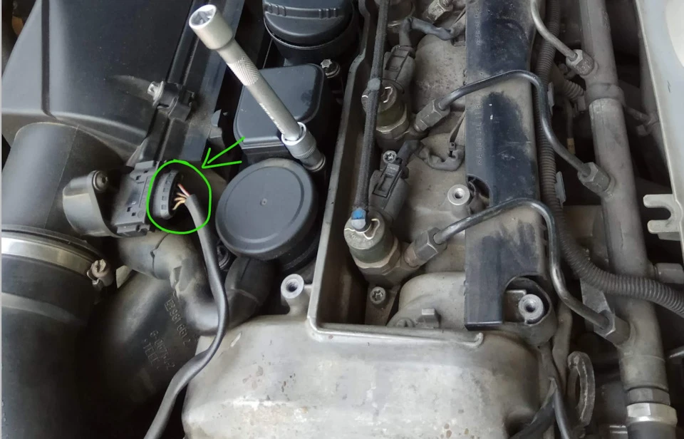Заміна фішки ДМРВ на w210