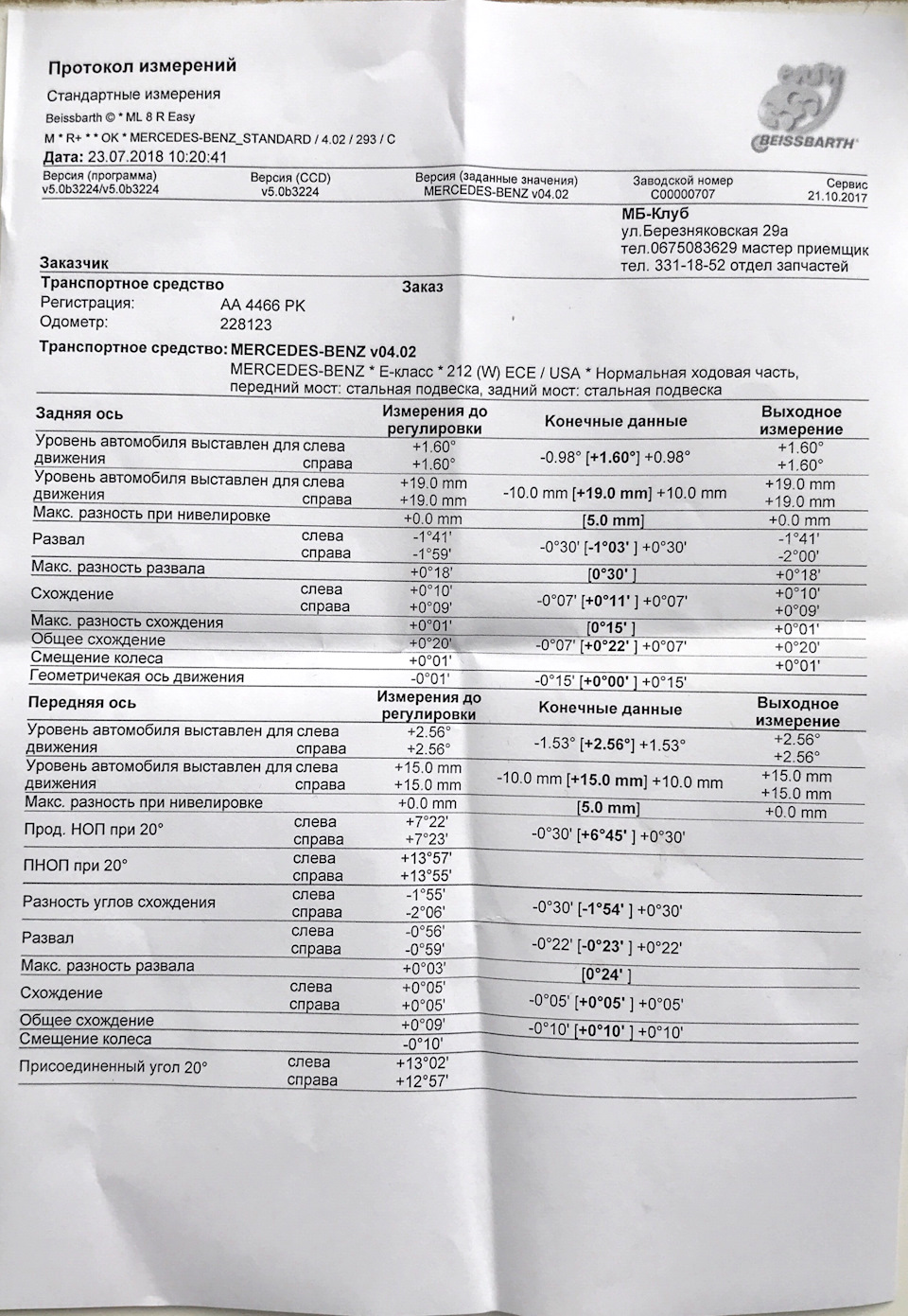 Перевірка ходової, розвал 1
