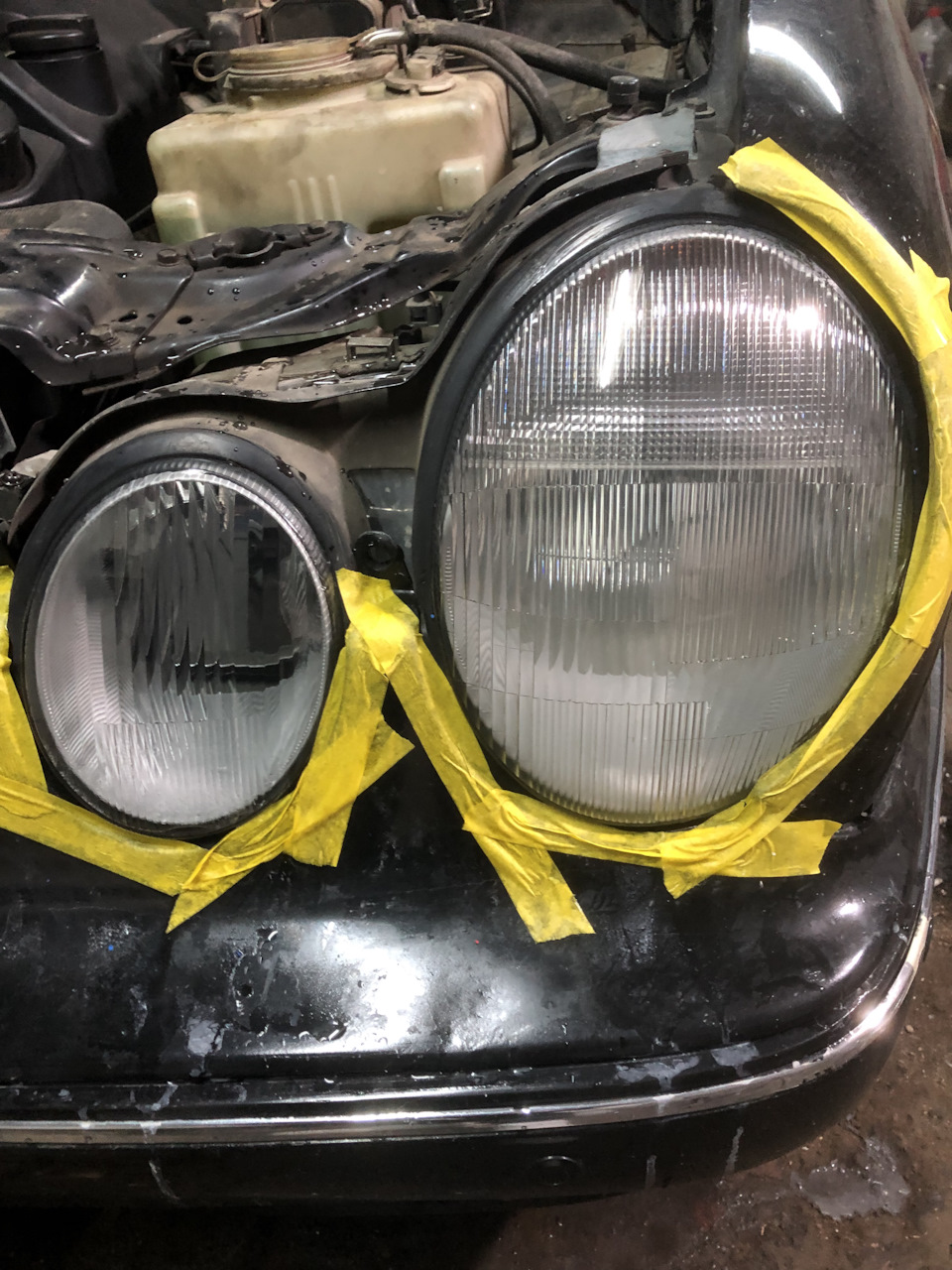 Хімічна полірування фар на Mercedes w210 4