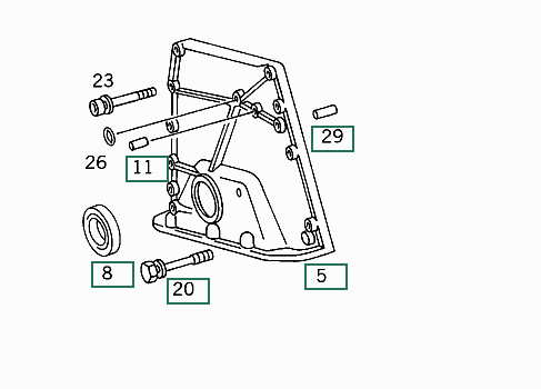Ущільнення передньої кришки М104 3
