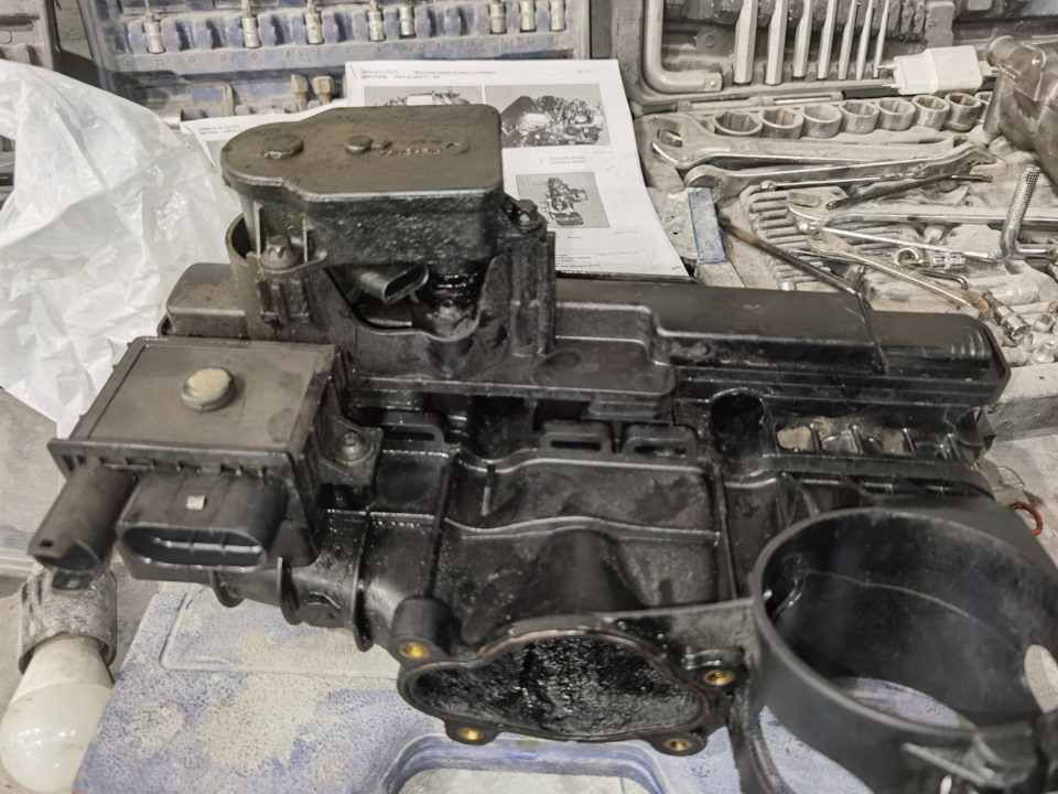 Чистка впускного колектора на W211 5