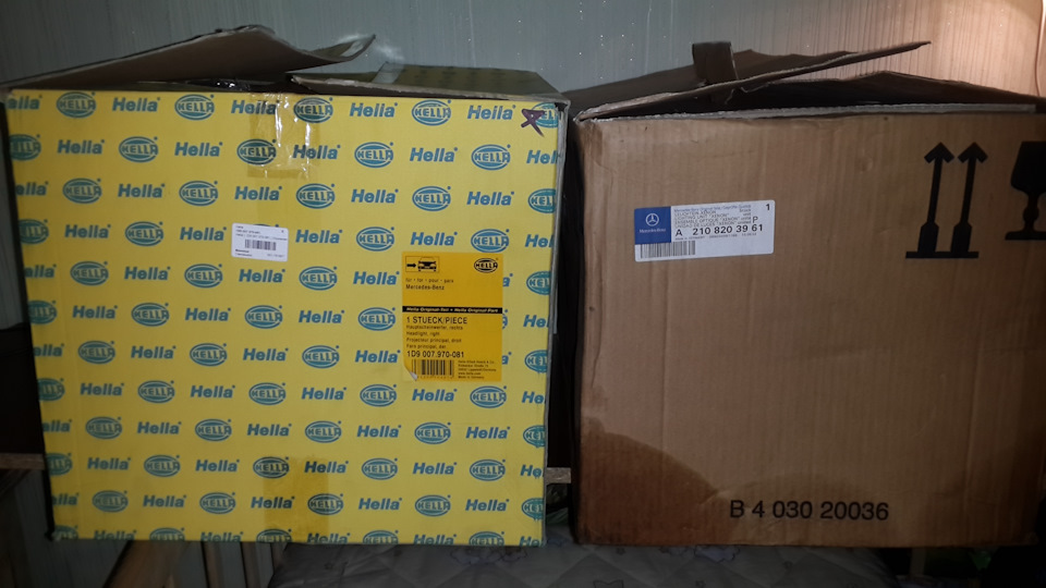 Нові фари Hella з ксеноном для W210 E430 Restyle 2