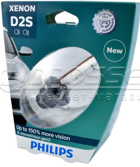 Ксенонові лампи Philips Xenon X-tremeVision gen2 D2S 85122XV2S1 35W 4800K 2