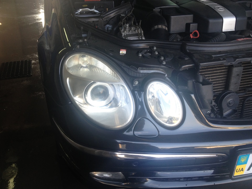 Поліровка фар на w211 1