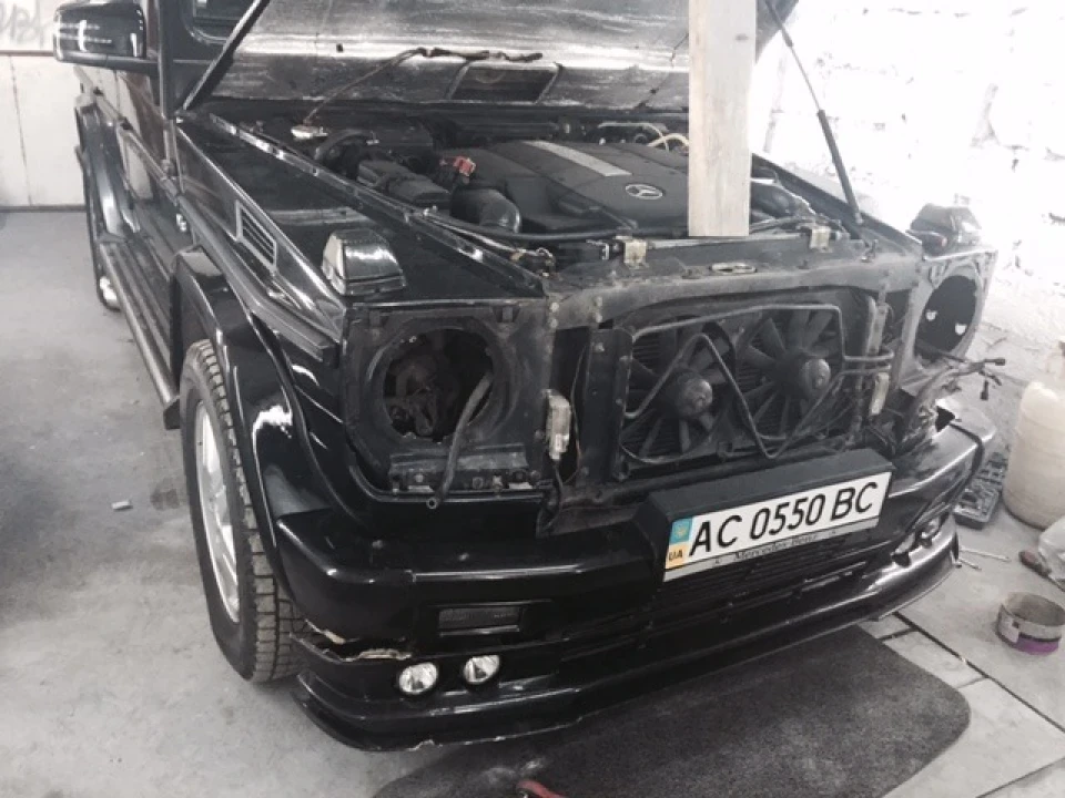 Установка бампера Amg, Brabus, на Mercedes w463 g-class gelandewagen