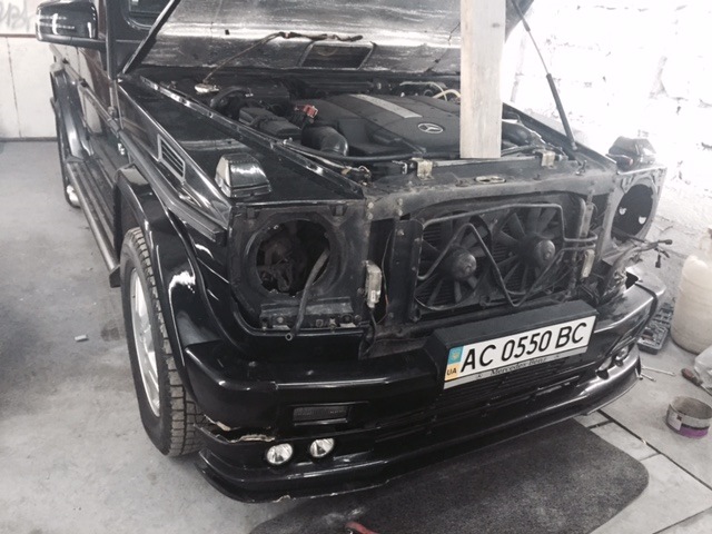 Установка бампера Amg, Brabus, на Mercedes w463 g-class gelandewagen 1