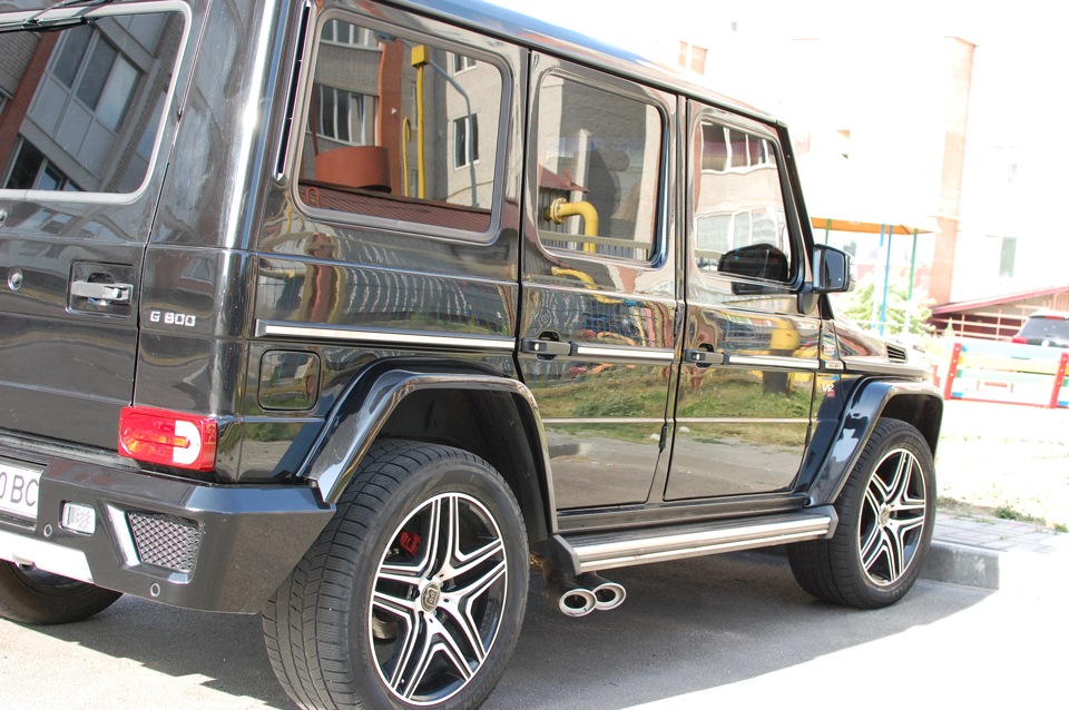Встановлення насадок вихлопу стиль Brabus на mercedes w463 gelandewagen 2