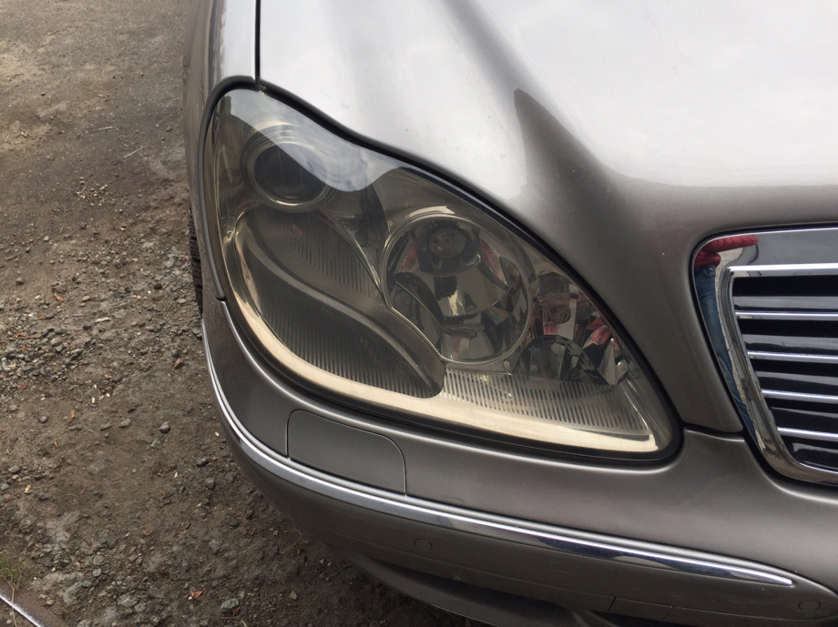 Поліровка фар w220 рестайлінг 3
