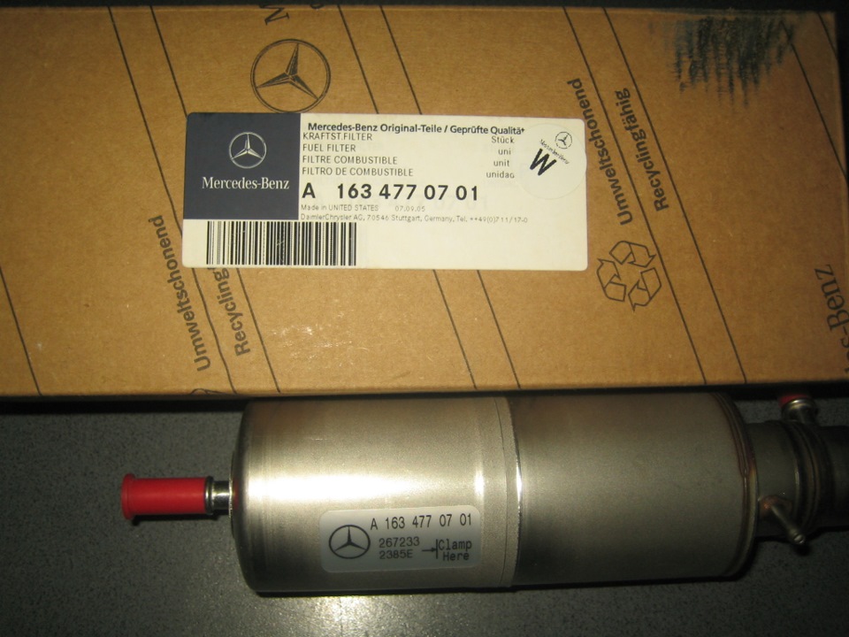 Продам паливні фільтри Mercedes ML 163 3
