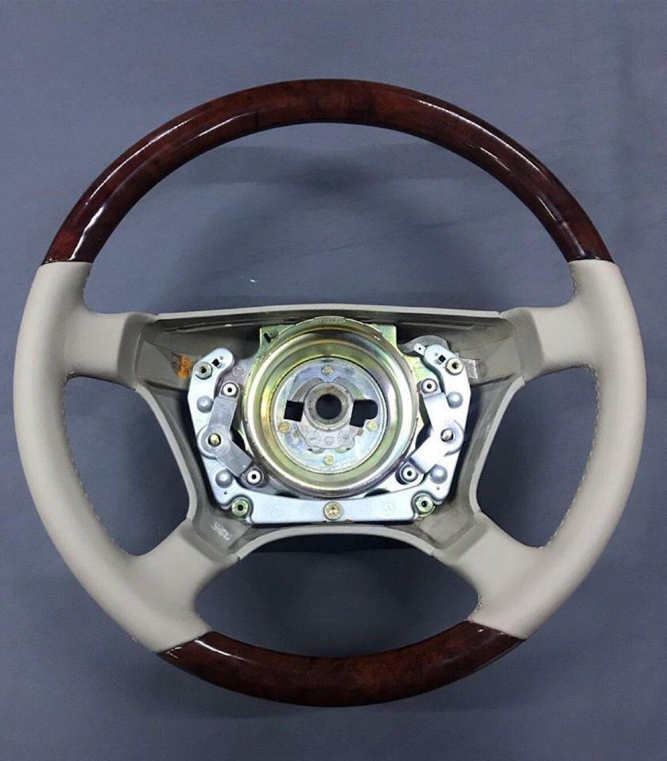 Руль w140 кожа-дерево 1