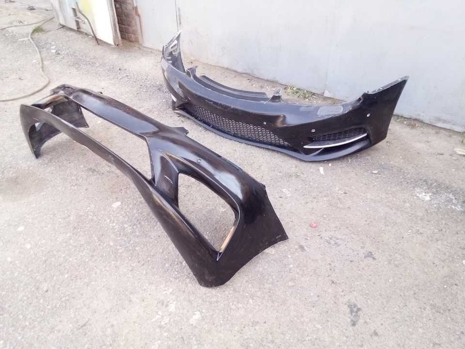 Бампер w220 look w222 з доповненням 2