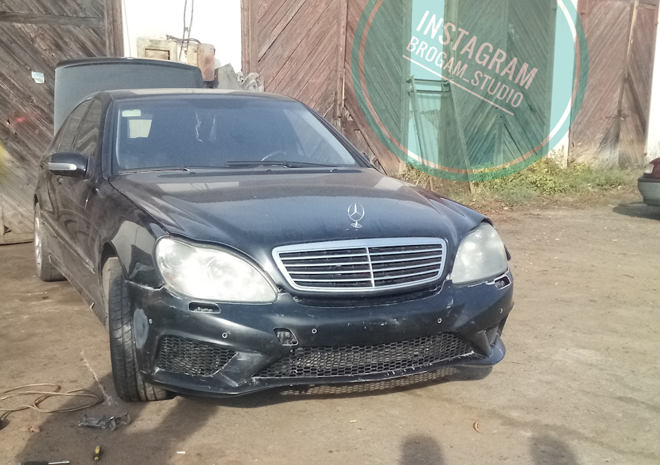 Перша примірка нового бампера w222 amg s63 стиль 3