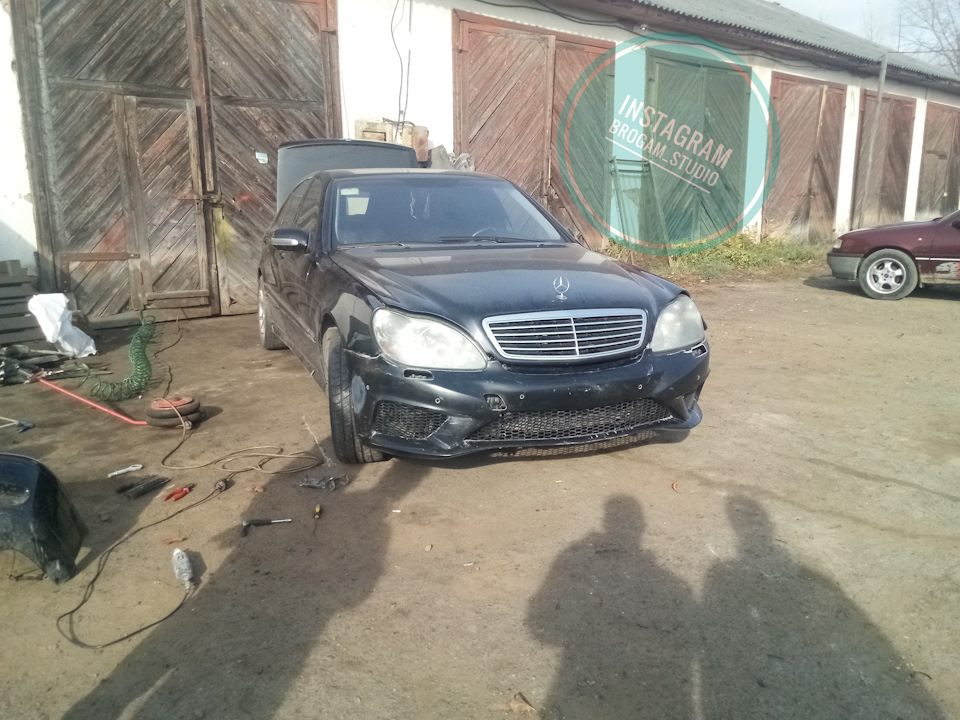 Перша примірка нового бампера w222 amg s63 стиль 5