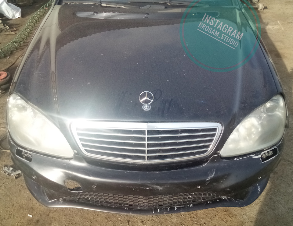 Перша примірка нового бампера w222 amg s63 стиль 2