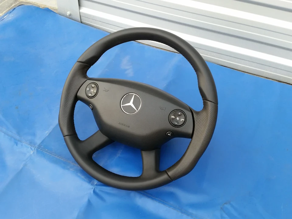 #7) Нове кермо в шкірі Mercedes w221-w216. Анатомія, мусскули та широкий хват.
