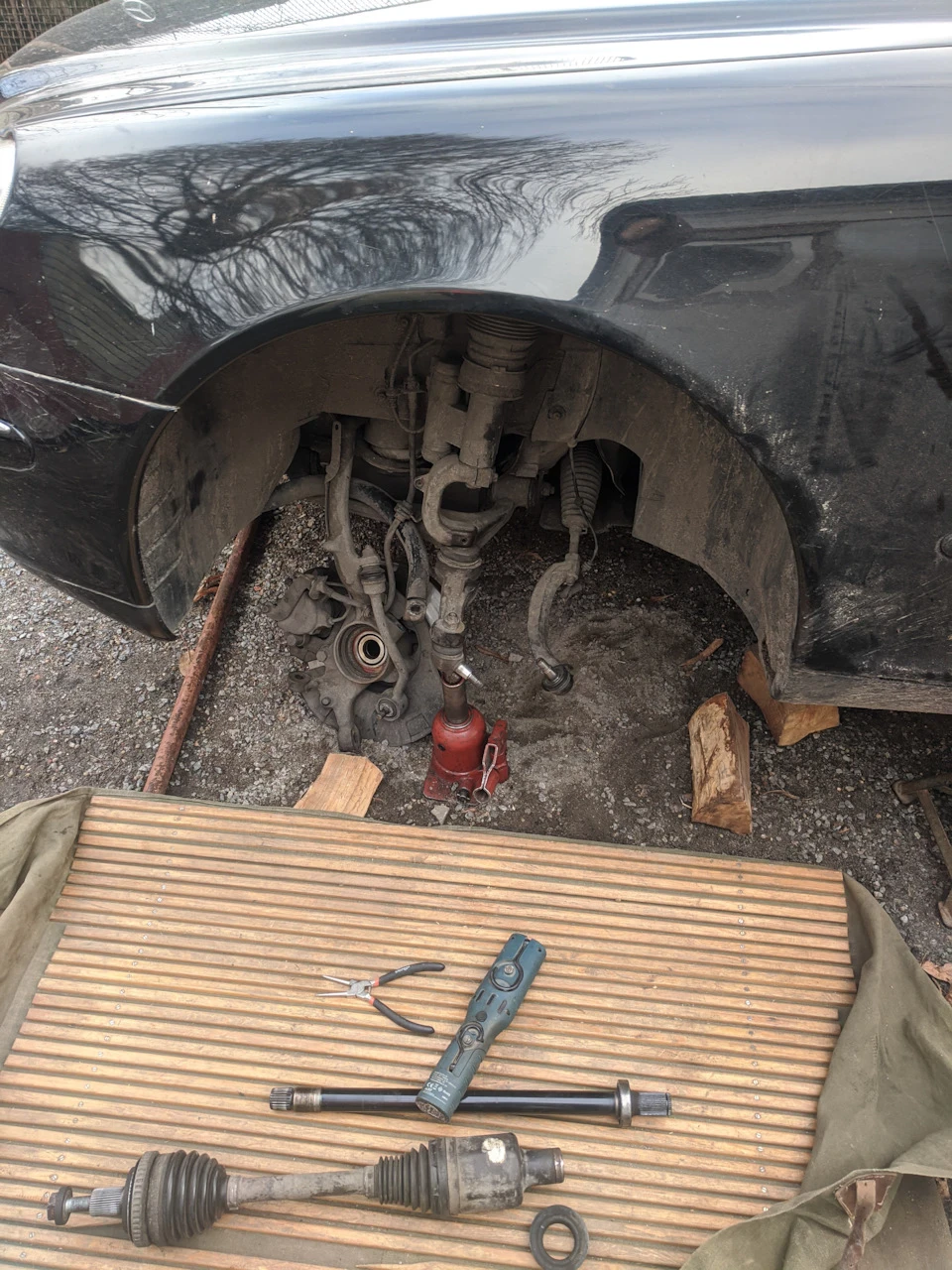 Заміна підшипника на проміжному валі w220 4matic